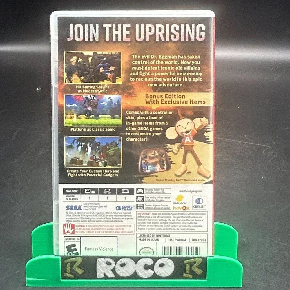 Sonic Forces Bonus Edition (Nintendo Switch, 2017) CIB